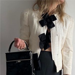 Vintage Stanley Platos Harlequin Silk Jacket with Bows Small/6